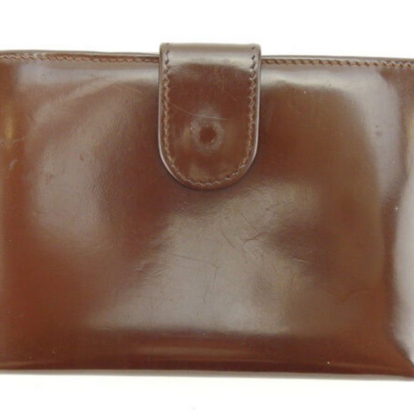 AUTHENTIC Furla Wallet Purse Folding wallet Logo Brown Woman Authentic Used - Picture 2 of 6